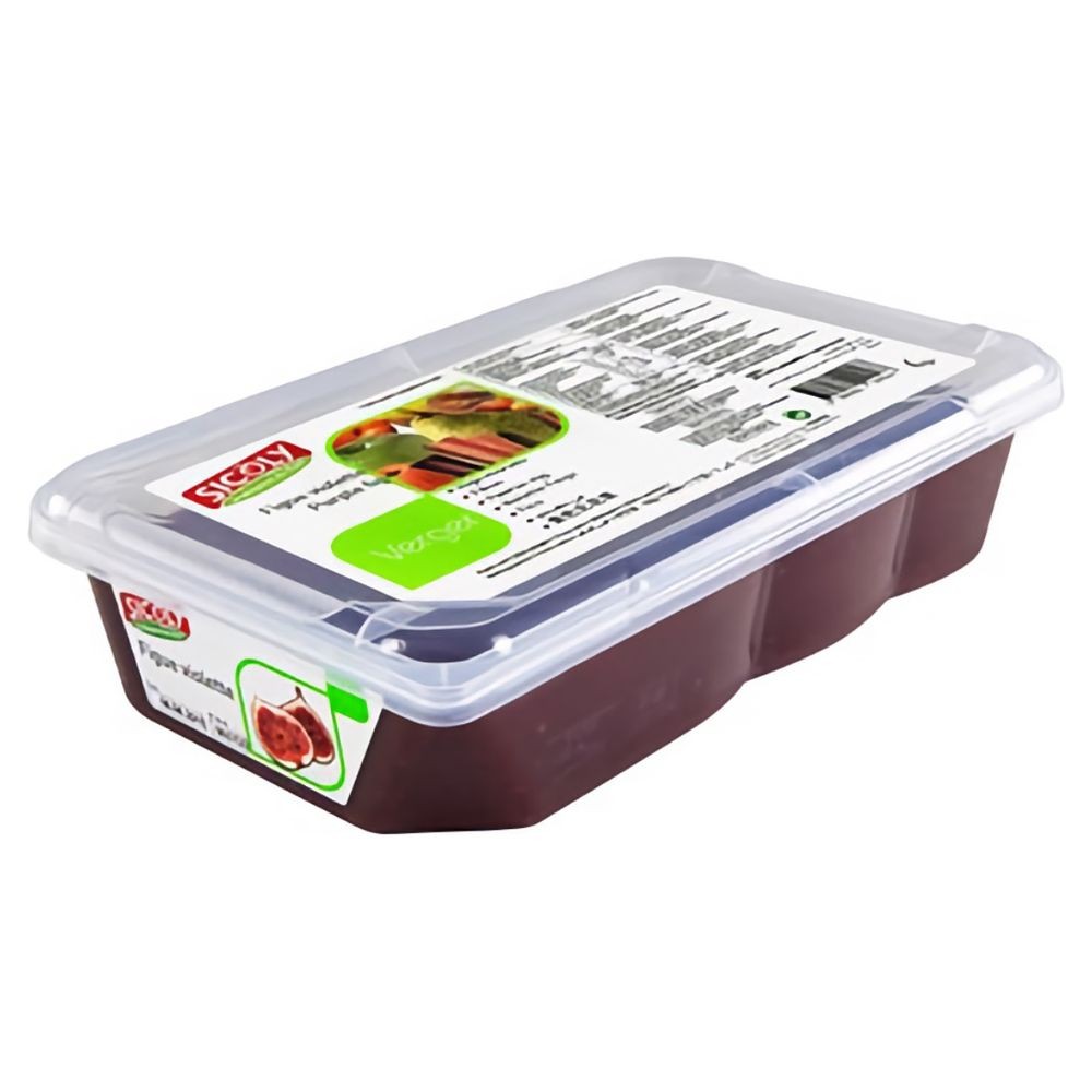 Violetten Feigenpüree mit Kernen 
