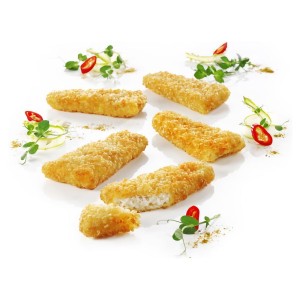 Cabillaud pané sans gluten pré frit, 80 gr, MSC