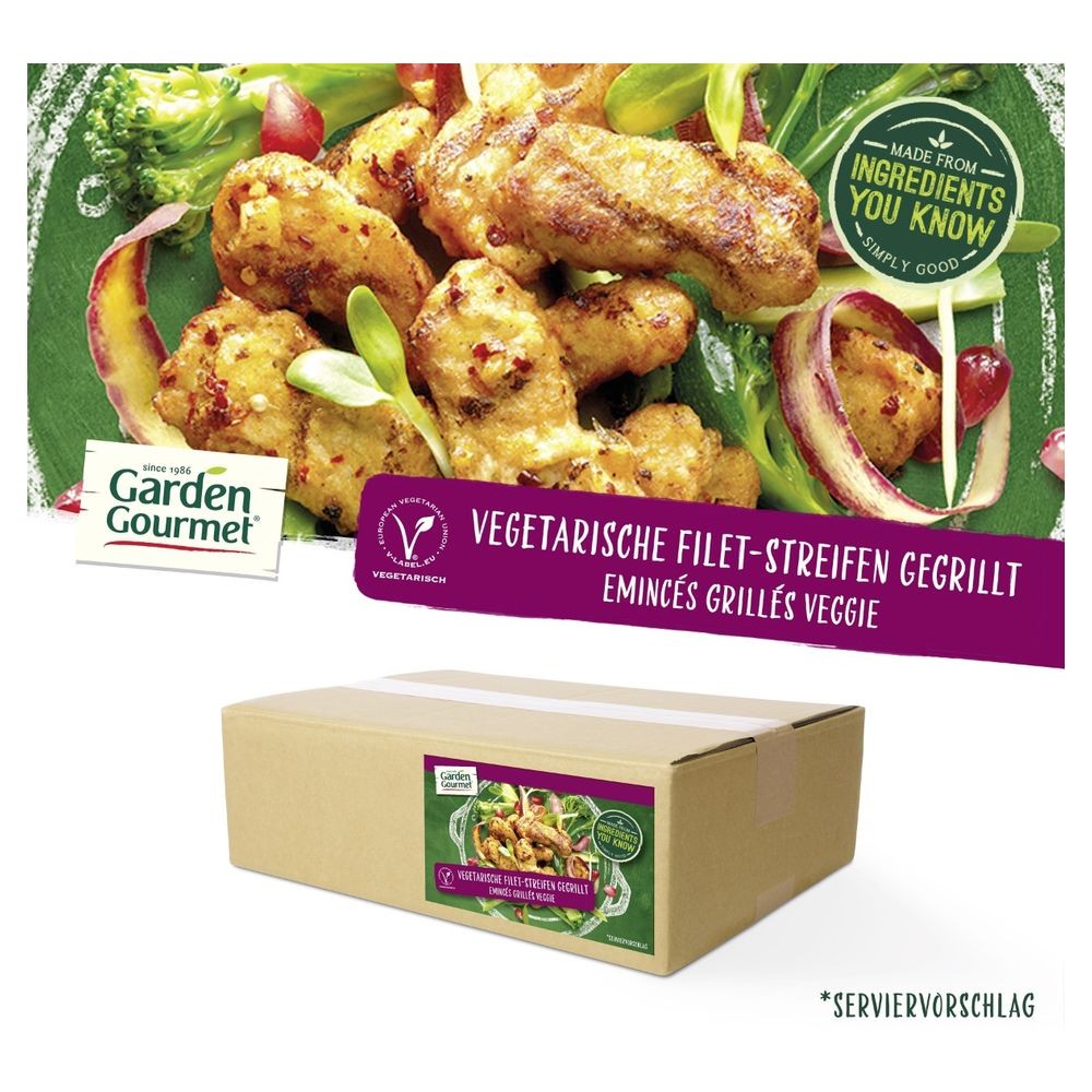 Garden Gourmet Vegane Streifen, gebraten 849 (Char