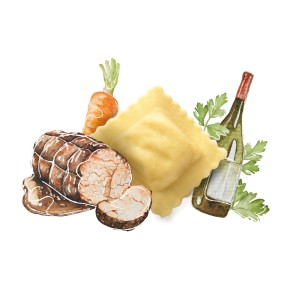 Raviolo Brasato Merlot à la viande PS