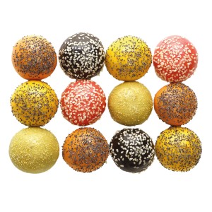 Mini-Brioches in 4 Farben (100 x 10 g) Ø 4,5 cm