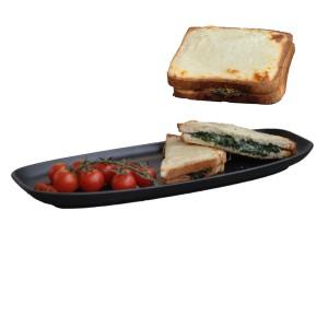 Croque-Monsieur mit Spinat und Ziegenkäse, vegetar