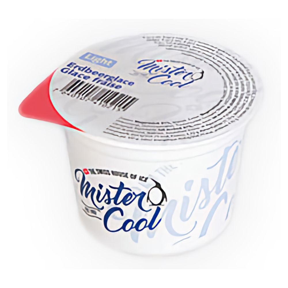 Glace diététique fraise, gobelet (100 ml)