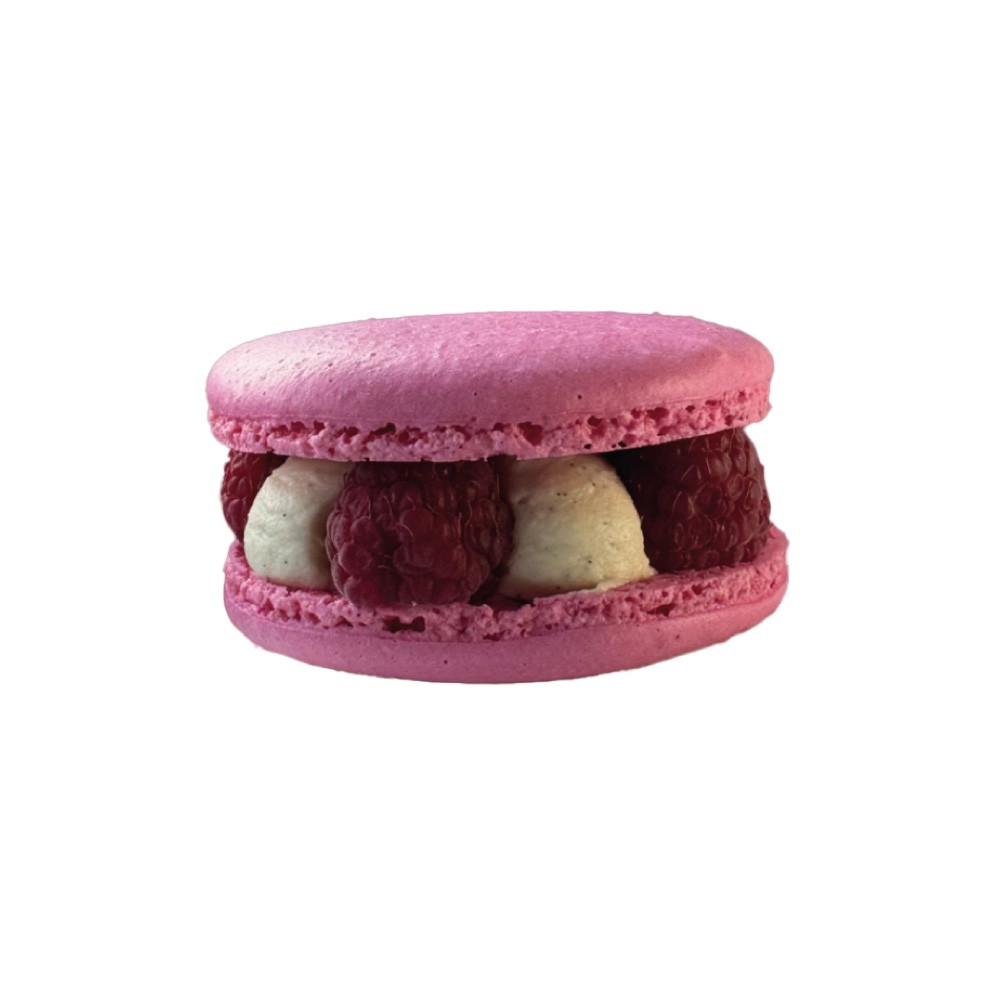 Grand Macaron Vanille Framboises (75 gr)