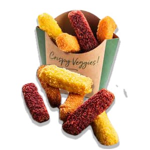 Knusprigen Gemüsesticks, Trio (3 Sorten)