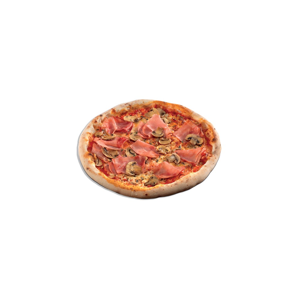 Pizza mit Schinken und Champignons (ca. 400 g)