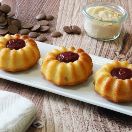 Bundt cake fourré à la framboise 22x50 gr