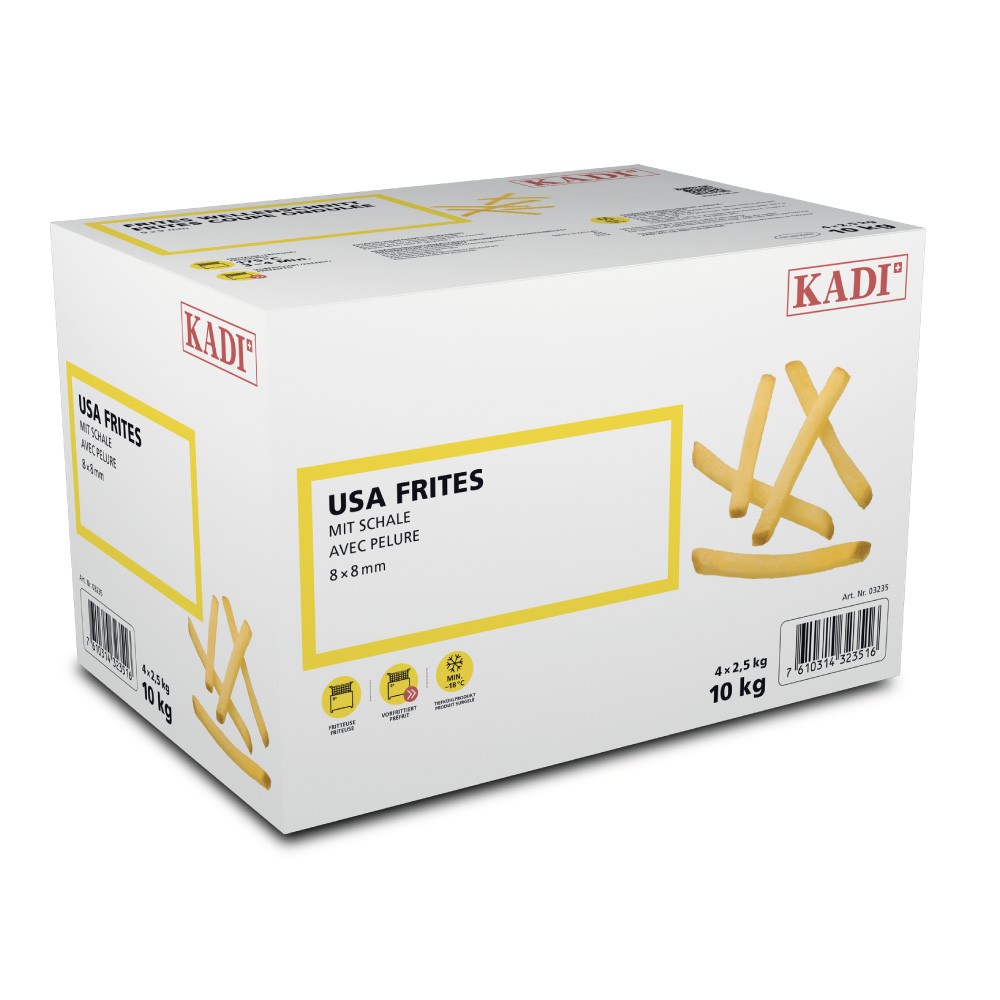 USA Frites mit Schale