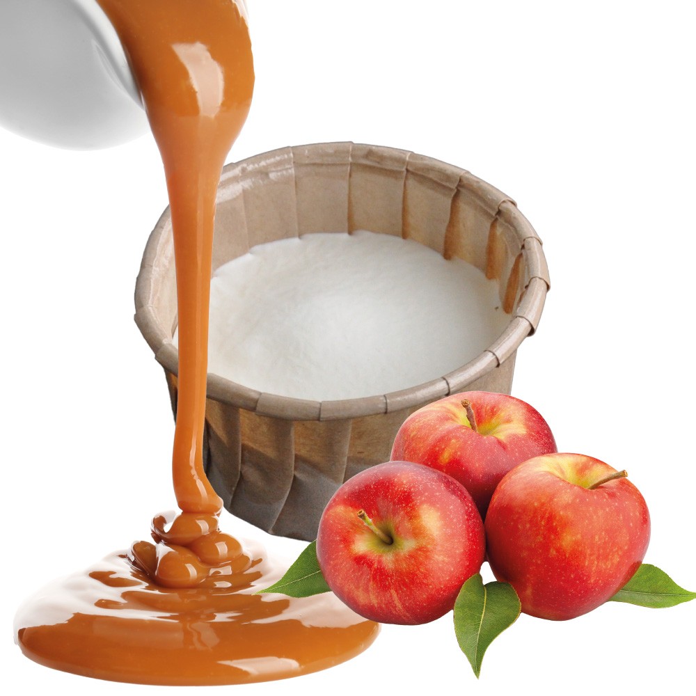 Mousse(crème) fromage blanc compotée pomme caramel