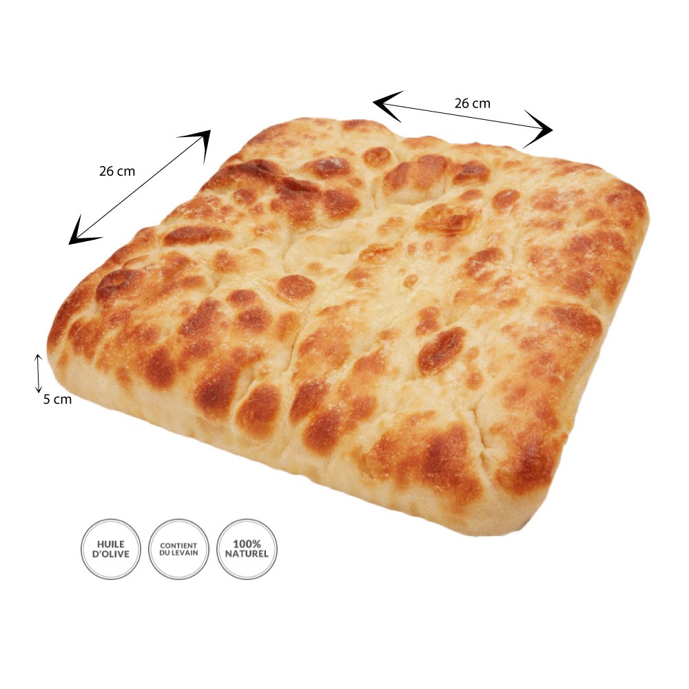 Focaccia Cristallino nature PREMIUM (6x550 gr)