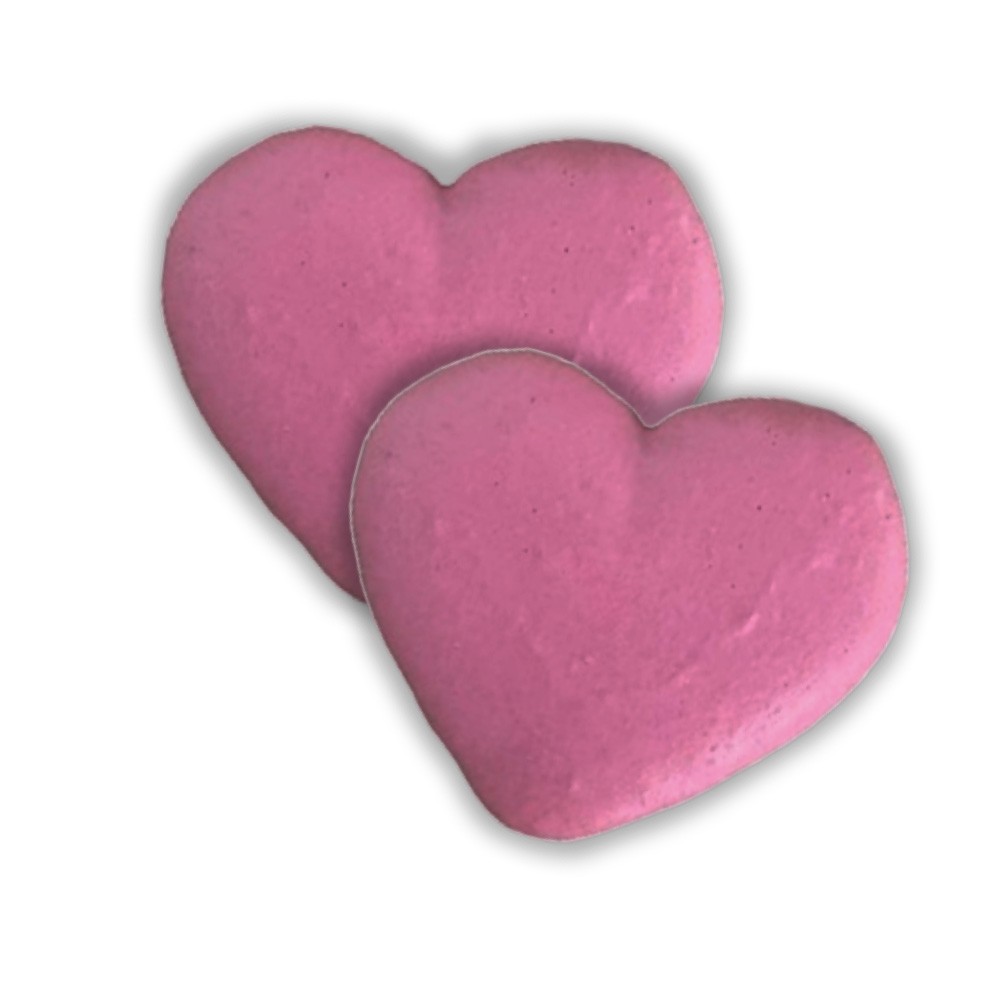 Coques macarons rose en Coeur (72x15 gr)