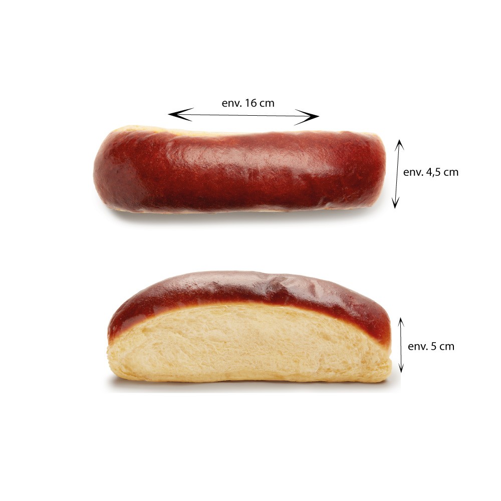 Platte Beach Hot Dog Brioche-Brötchen (6x8x75 g)