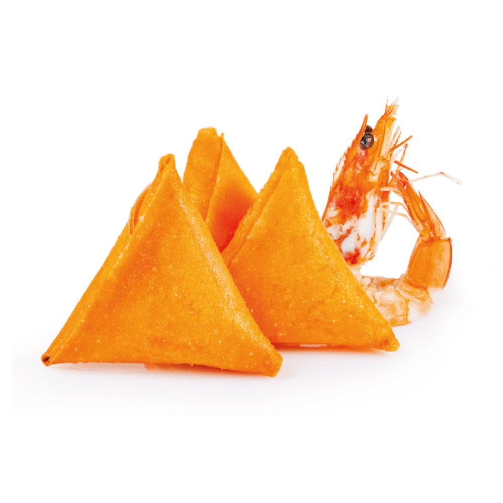 Samoussas aux Crevettes Pâte Orange (20g)