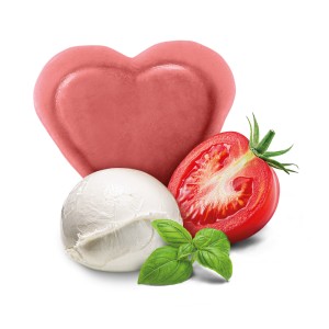 Rote Cuori-Tomaten mit Mozzarella