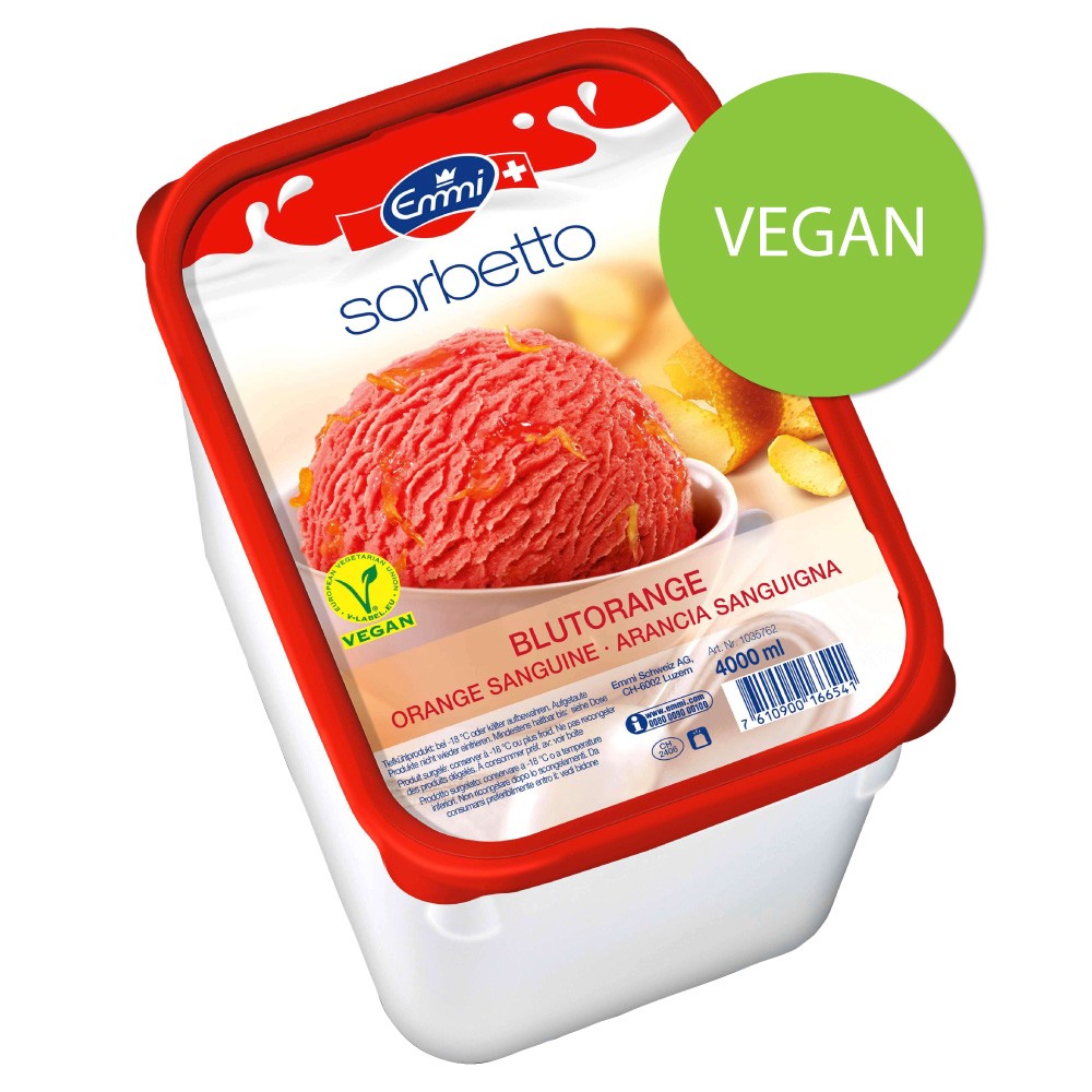 Veganes Blutorange-Sorbet (4 l)