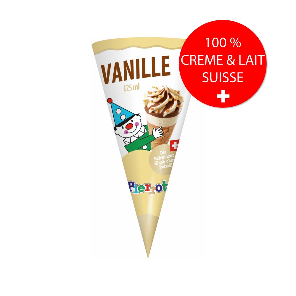 Waffeltüten Vanille Pierrot (125 ml)      