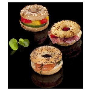 Platte mit gefüllten Mini-Bagels (48 x 14 g)