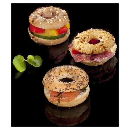 Platte mit gefüllten Mini-Bagels (48 x 14 g)