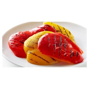 Gegrillte rote und gelbe Paprika 