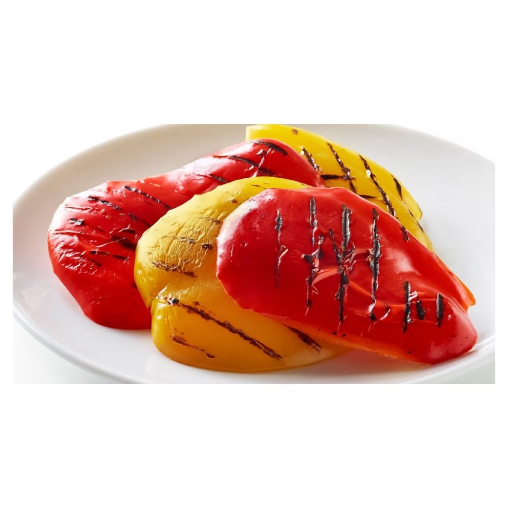 Gegrillte rote und gelbe Paprika 
